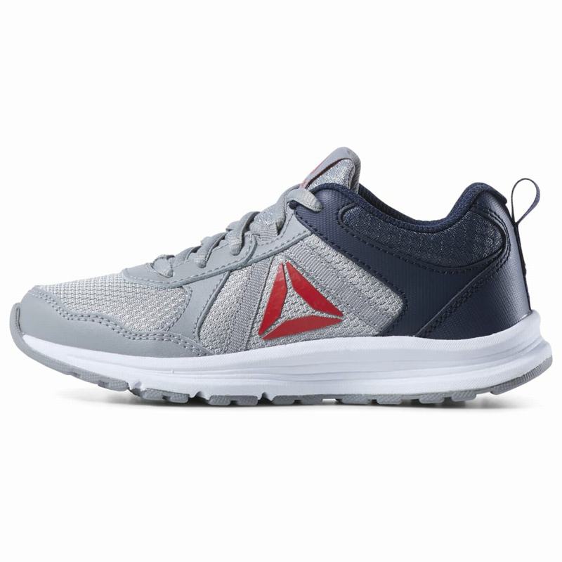 Reebok Almotio 4.0 Bežecké Tenisky Chlapcenske - Siva/Námornícka Modrá/Červené/Biele JK6131RS